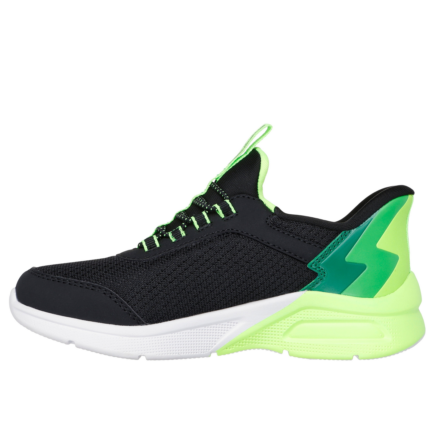 Kids - Black Lime Skechers Slip-ins Microspec Max