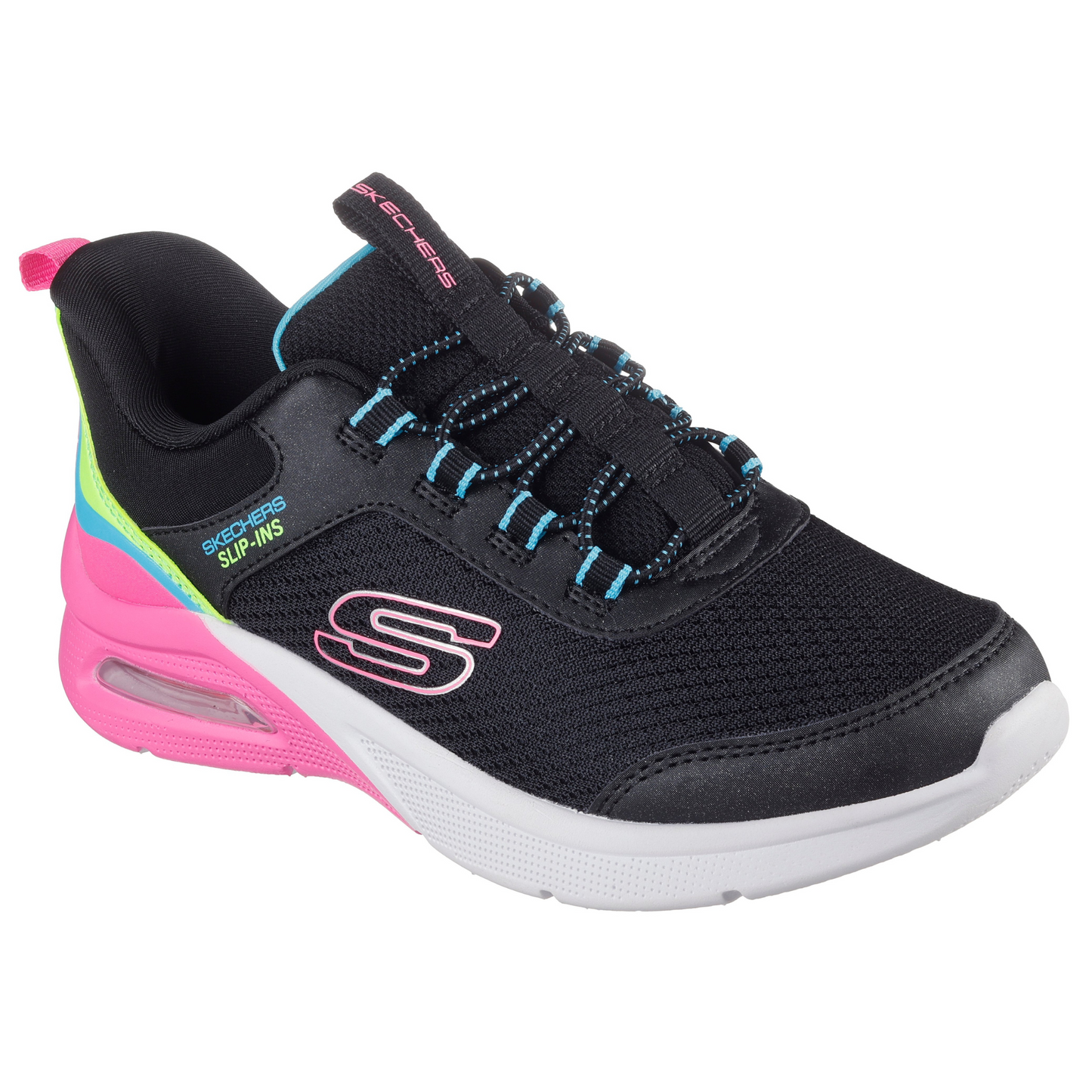 Kids - Black Multi Skechers Slip-ins Microspec Max