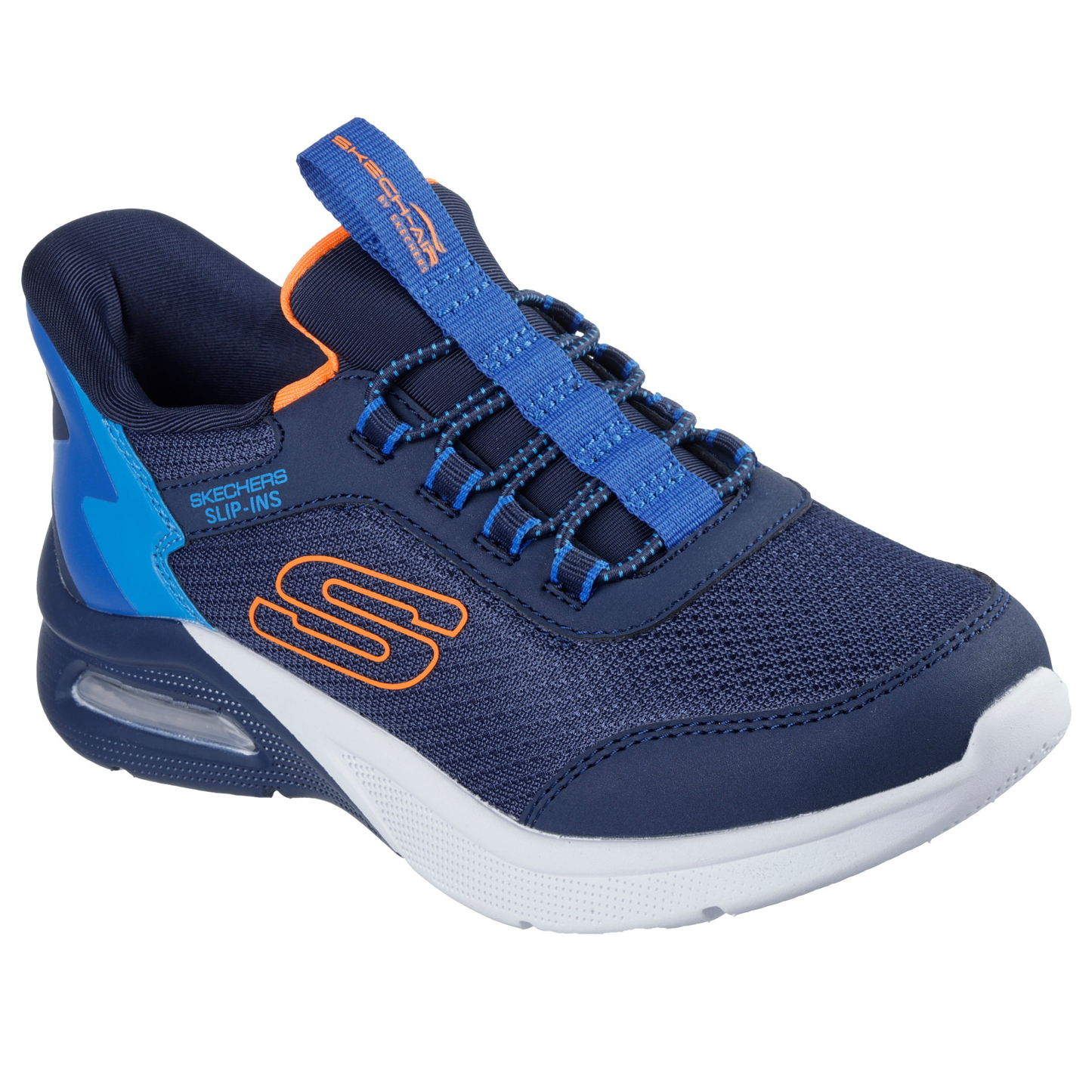 Kids - Navy Blue Skechers Slip-ins Microspec Max