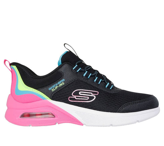 Kids - Black Multi Skechers Slip-ins Microspec Max