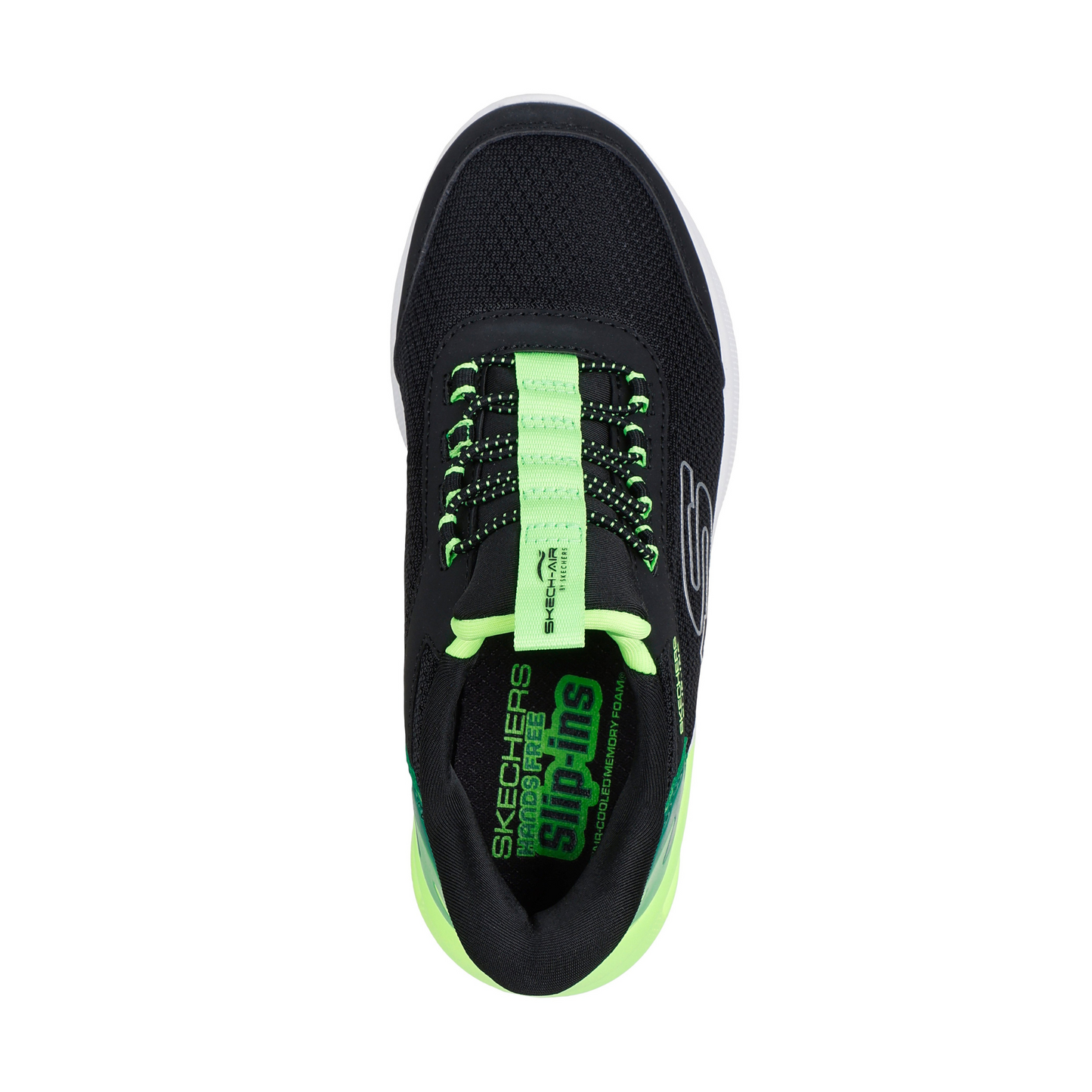 Kids - Black Lime Skechers Slip-ins Microspec Max
