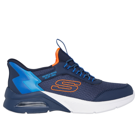 Kids - Navy Blue Skechers Slip-ins Microspec Max