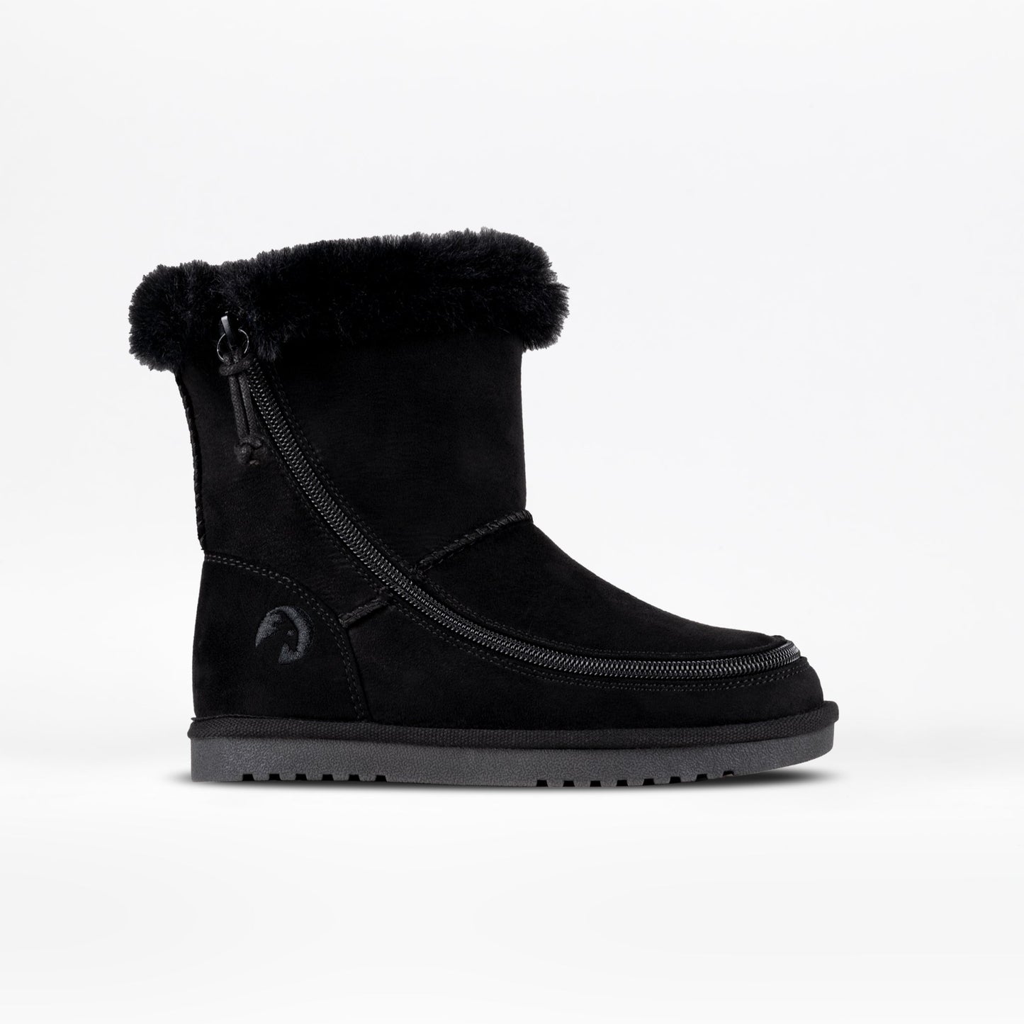 Toddlers - Black BILLY Cozy II boots with FlipTop Technology and wrap-around zipper for easy wear, offering comfort, support, and durability for little feet.