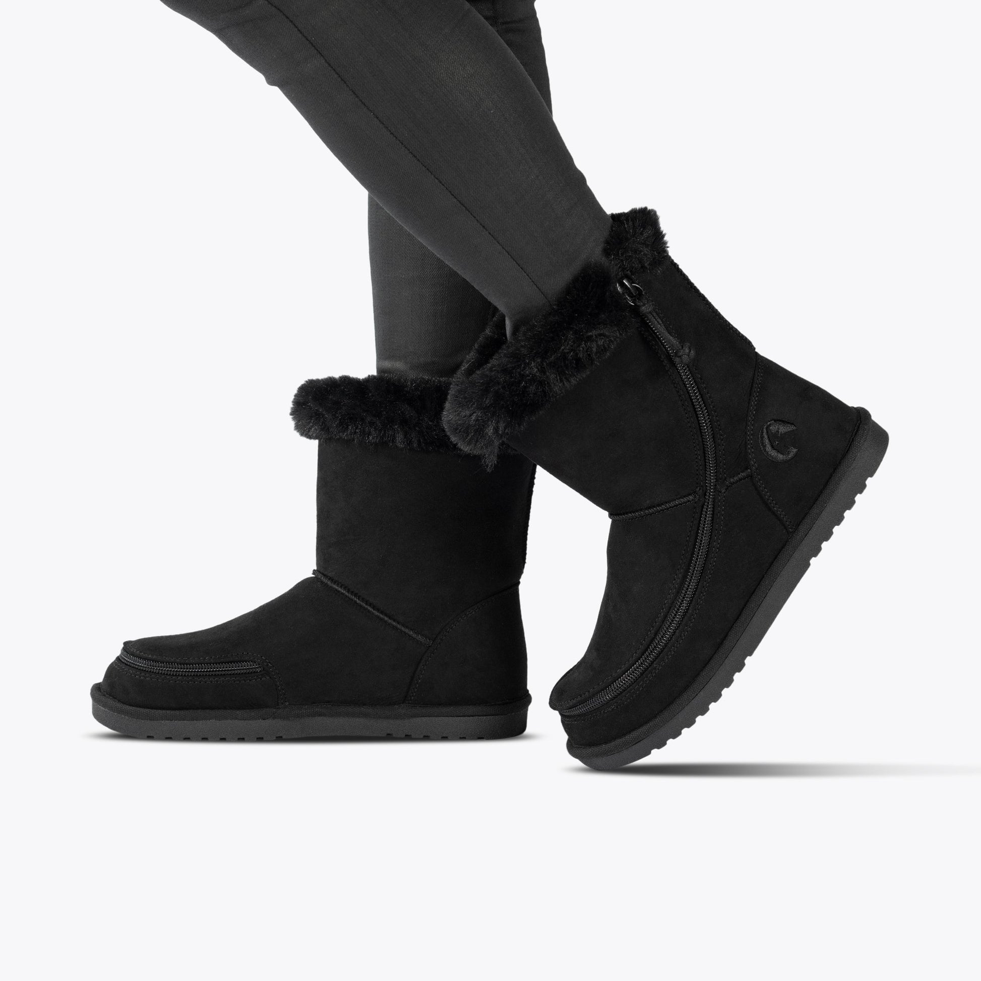 Toddlers - Black BILLY Cozy II boots with FlipTop Technology and wrap-around zipper for easy wear, offering comfort and durability for little feet.