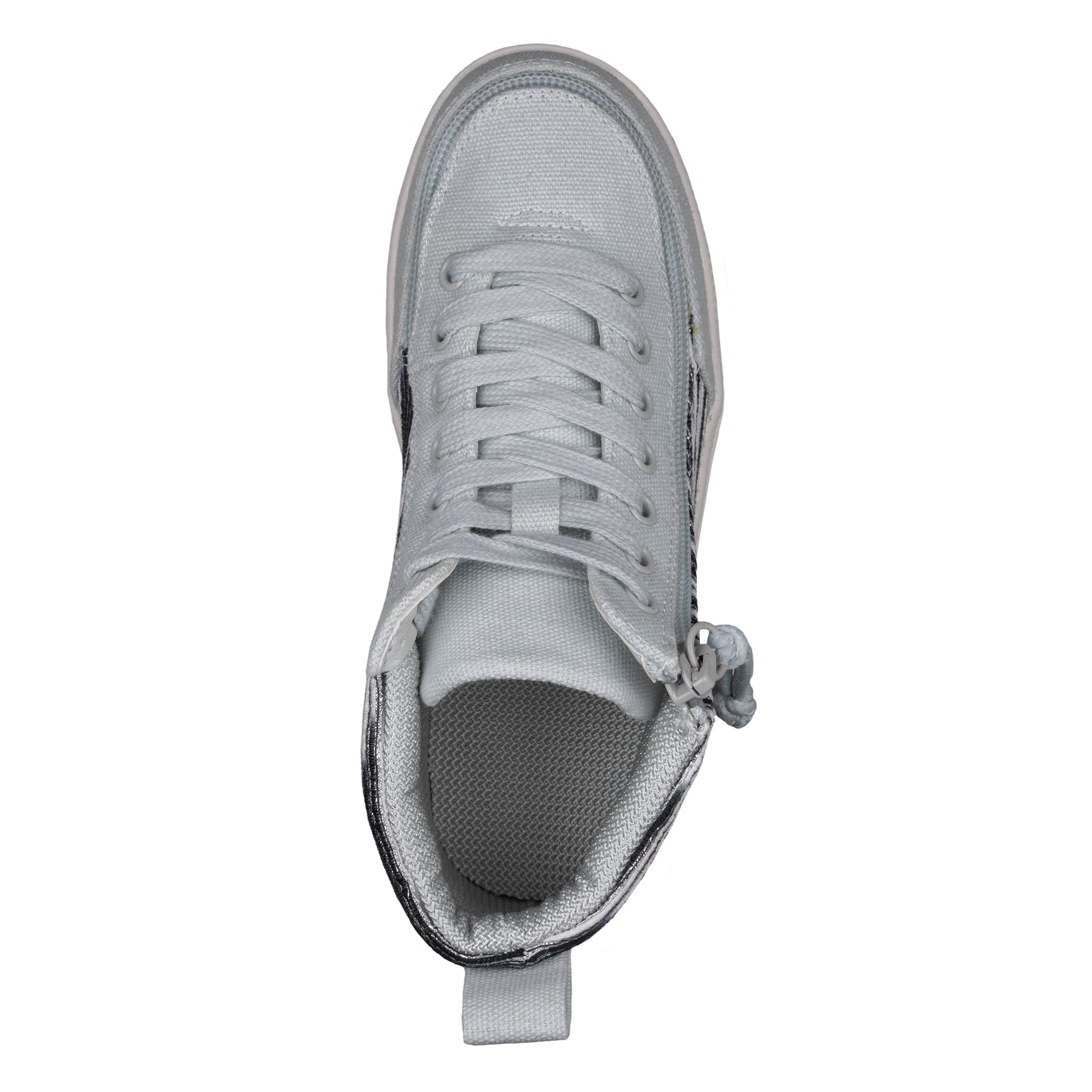 Kids - Silver Streak BILLY Classic D|R High shoe with laces, padded collar, and side zipper, designed for easy access and special needs adaptability.