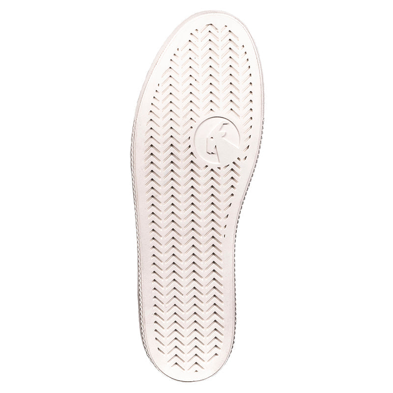 Men's Grey Jersey BILLY Classic Lace Highs, featuring a white rubber sole and chambray linen upper, designed for comfort and accessibility.