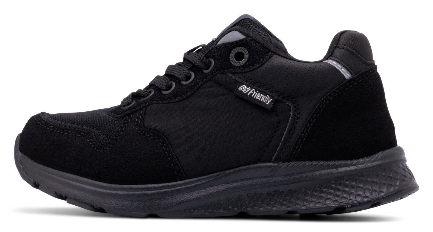 Kids - All Black FREINDLY SHOES Excursion School Shoes