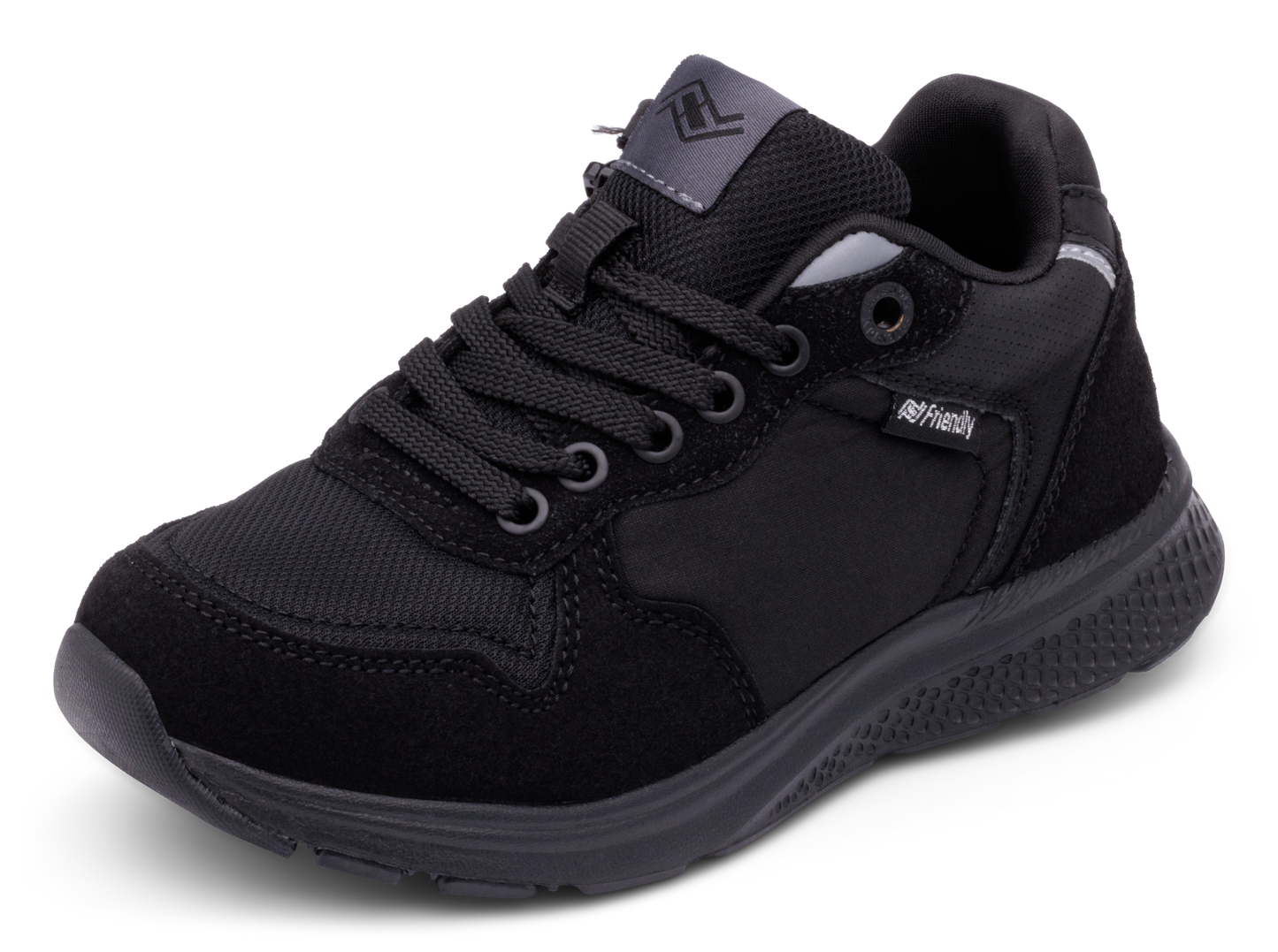 Kids - All Black FREINDLY SHOES Excursion School Shoes