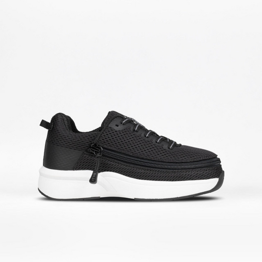 Womens - Black Limitless Low Top Shoes, featuring sensory-friendly design with FlipTop Technology for easy wear, crafted for comfort and independence with interchangeable cushioned footbed inserts.