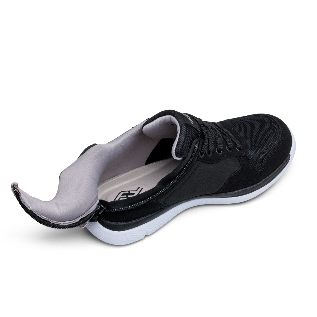 Womens - Black Silver Friendly Shoes Mid Top  Excursion Trainer