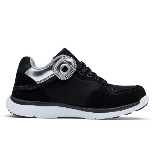 Womens - Black Silver Friendly Shoes Mid Top  Excursion Trainer