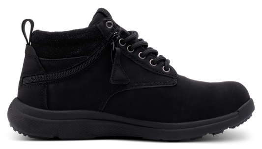 Womens - Black Friendly Shoes Scout Zip-Up Boot