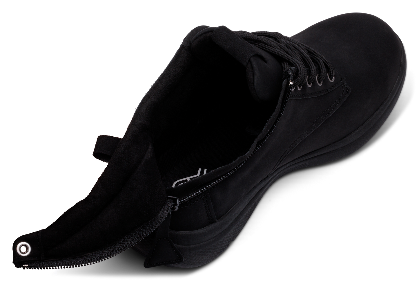 Womens - Black Friendly Shoes Scout Zip-Up Boot